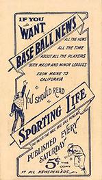 1910-11 Sporting Life M116 #NNO Johnny Bates Back