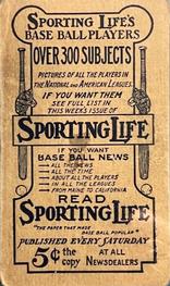 1910-11 Sporting Life M116 #NNO Eddie Collins Back