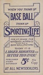 1910-11 Sporting Life M116 #NNO Sam Crawford Back
