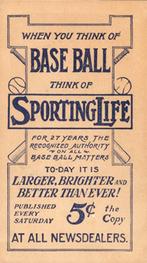 1910-11 Sporting Life M116 #NNO Doc Hoblitzell Back