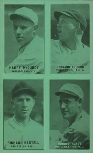 1931-32 Exhibits Four-in-One W463-2 #NNO Harry McCurdy / Bernard Friberg / Richard Bartell / Donald Hurst Front