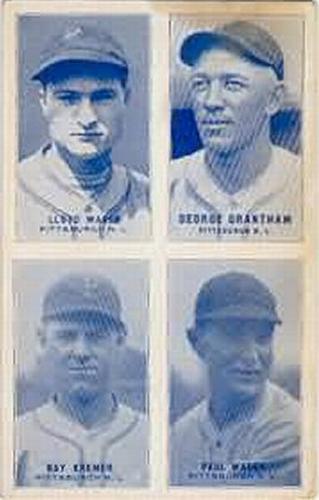 1931-32 Exhibits Four-in-One W463-2 #NNO Lloyd Waner / George Grantham / Ray Kremer / Paul Waner Front