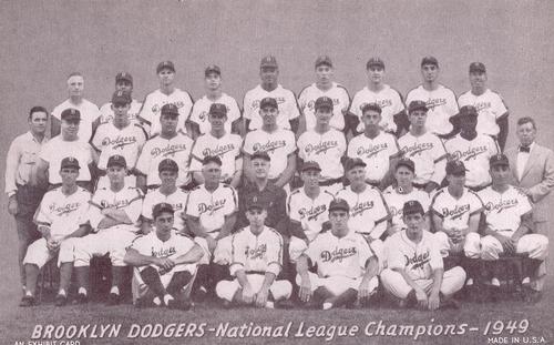 1947-66 Exhibits (W461) #NNO Brooklyn Dodgers - National League Champions - 1949 Front