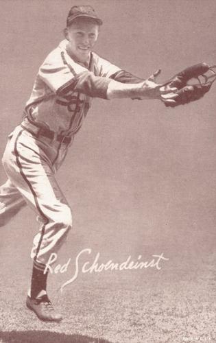 1947-66 Exhibits (W461) #NNO Red Schoendienst Front