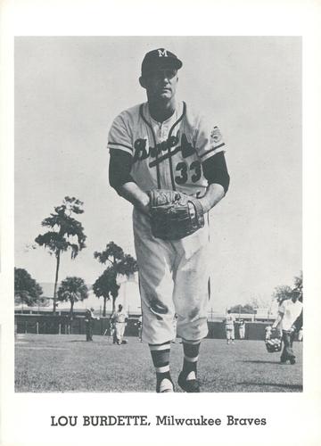 1962 Jay Publishing Milwaukee Braves 5x7 Photos (Set A) #NNO Lew Burdette Front