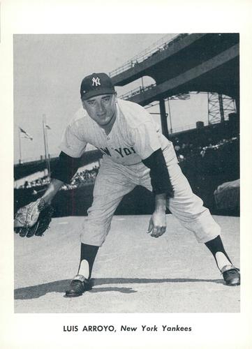 1962 Jay Publishing New York Yankees 5x7 Photos (Font Variation) #NNO Luis Arroyo Front
