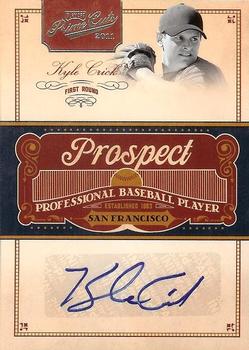 2011 Panini Prime Cuts - Prospect Signatures #KC Kyle Crick Front