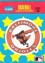 1986 Fleer Classic Miniatures - Logo Stickers (Stars) #NNO Baltimore Orioles Front
