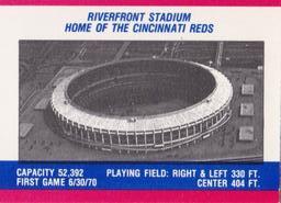 1988 Fleer Classic Miniatures - Logo Stickers (Stars) #NNO Cincinnati Reds Back