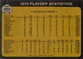 1973 Topps #202 N.L. Playoffs: Foster's Run Decides It Back