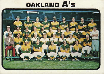 1973 Topps #500 Oakland A's Front