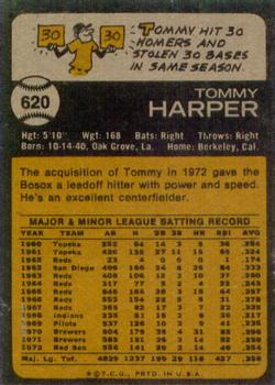 1973 Topps #620 Tommy Harper Back