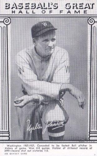 1948 Baseball's Great HOF Exhibits (W464) #NNO Walter Johnson Front