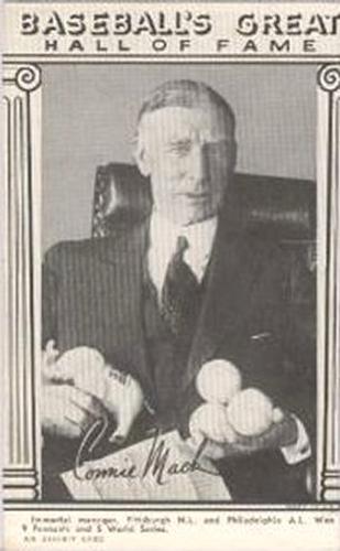 1948 Baseball's Great HOF Exhibits (W464) #NNO Connie Mack Front