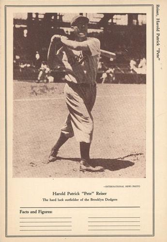 1946-49 Sports Exchange (W603) #3-8 Pete Reiser Front