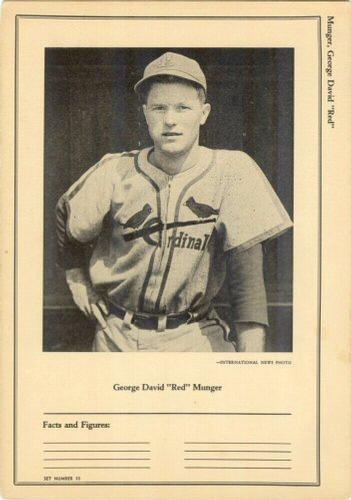1946-49 Sports Exchange (W603) #10-8 Red Munger Front