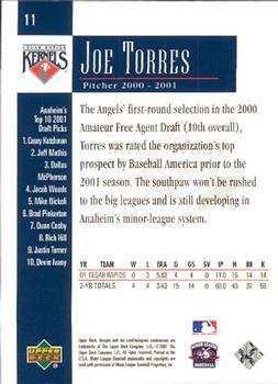 2001 Upper Deck Minors Centennial #11 Joe Torres Back