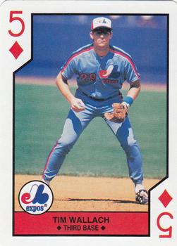 1990 U.S. Playing Card Co. Major League All-Stars Playing Cards #5♦ Tim Wallach Front