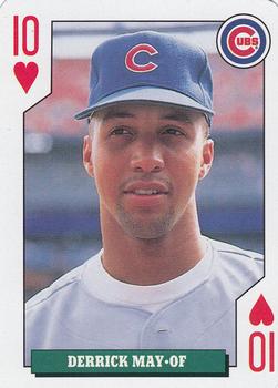 1992 Bicycle Rookies Playing Cards #10♥ Derrick May Front