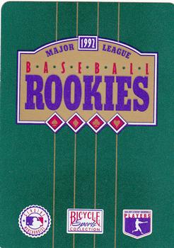 1992 Bicycle Rookies Playing Cards #5♣ Eric Young Back