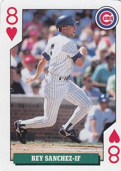 1992 Bicycle Rookies Playing Cards #8♥ Rey Sanchez Front