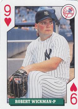 1992 Bicycle Rookies Playing Cards #9♥ Bob Wickman Front