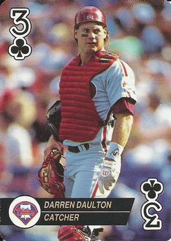 1993 Bicycle Aces Playing Cards #3♣ Darren Daulton Front
