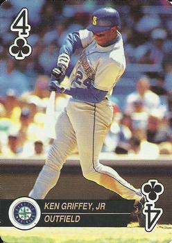 1993 Bicycle Aces Playing Cards #4♣ Ken Griffey Jr. Front