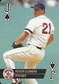 1993 Bicycle Aces Playing Cards #J♠ Roger Clemens Front
