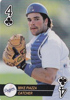 1994 Bicycle Aces Playing Cards #4♣ Mike Piazza Front