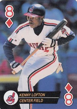 1994 Bicycle Aces Playing Cards #8♦ Kenny Lofton Front