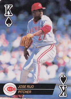 1994 Bicycle Aces Playing Cards #K♠ Jose Rijo Front