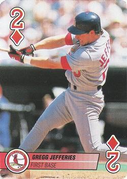 1995 Bicycle Aces Playing Cards #2♦ Gregg Jefferies Front