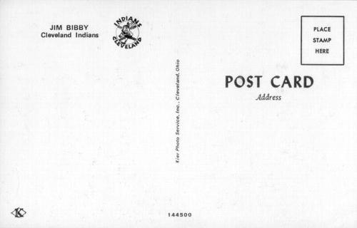 1975 Cleveland Indians Postcards Update #144500 Jim Bibby Back