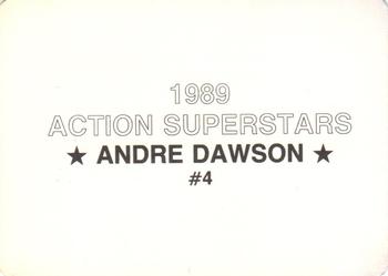 1989 Action Superstars (unlicensed) #4 Andre Dawson Back