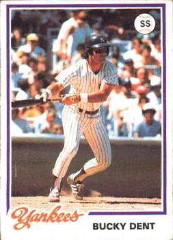 1978 Topps Burger King New York Yankees #15 Bucky Dent Front