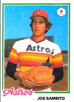 1978 Topps Burger King Houston Astros #10 Joe Sambito Front