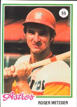 1978 Topps Burger King Houston Astros #15 Roger Metzger Front