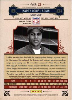 2012 Panini Cooperstown - Crystal Collection #23 Barry Larkin Back