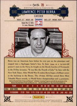2012 Panini Cooperstown - Crystal Collection #78 Yogi Berra Back