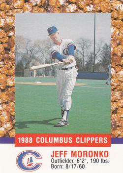 1988 Columbus Clippers Police #20 Jeff Moronko Front