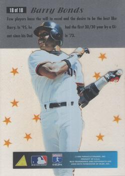 1996 Pinnacle - Essence of the Game #18 Barry Bonds Back