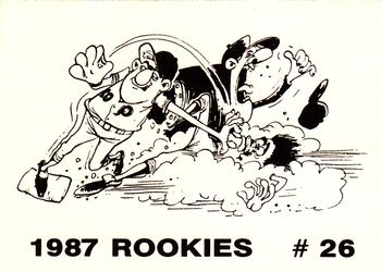 1987 Rookies (Cartoon Back, unlicensed) #26 Sam Horn Back
