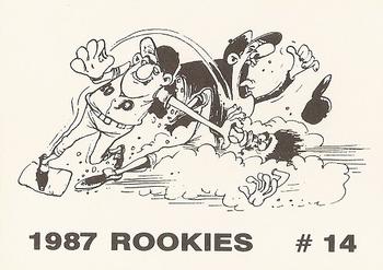 1987 Rookies (Cartoon Back, unlicensed) #14 Brad Arnsberg Back