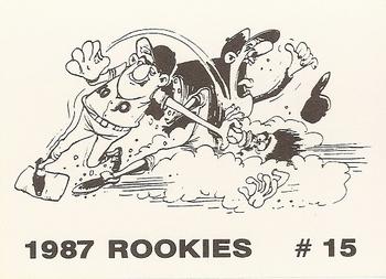 1987 Rookies (Cartoon Back, unlicensed) #15 Glenn Braggs Back