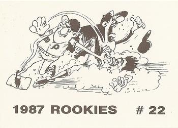1987 Rookies (Cartoon Back, unlicensed) #22 Benito Santiago Back