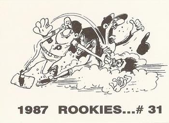 1987 Rookies (Cartoon Back, unlicensed) #31 Benito Santiago Back