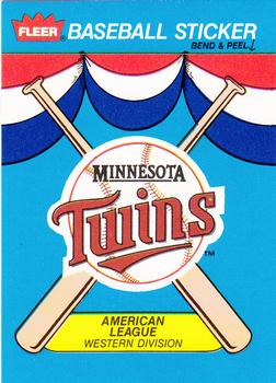 1989 Fleer - Team Stickers #NNO Minnesota Twins Front