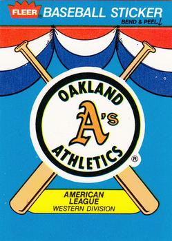 1989 Fleer - Team Stickers #NNO Oakland Athletics Front