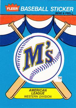 1989 Fleer - Team Stickers #NNO Seattle Mariners Front